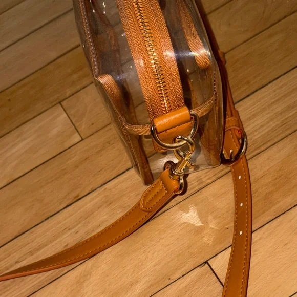 Target Clear Crossbody Bag with Brown Trim - Picture 4 of 5